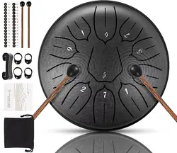 تانگ درام Tongue Drum سایز 6 اینچ 11 نت رنگ مشکی