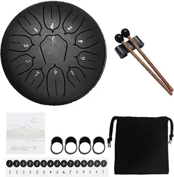 تانگ درام Tongue Drum سایز 6 اینچ 11 نت رنگ مشکی