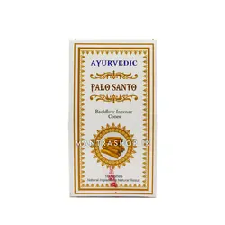 عود آبشاری دست ساز هندی Palo Santo برند Ayurvedic بسته 10 عددی (عود آبشاری پالوسانتو)