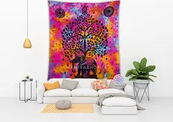 بکدراپ تپستری هندی طرح فیل و درخت زندگی (روتختی دو نفره) کد 147