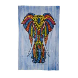 بکدراپ تپستری هندی طرح فیل (روتختی یک نفره) کد 330