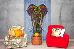 بکدراپ تپستری هندی طرح فیل (روتختی یک نفره) کد 330