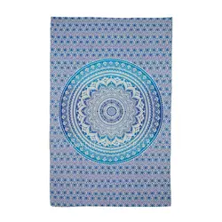 بکدراپ تپستری هندی طرح ماندالا آبی (روتختی یک نفره) کد 378