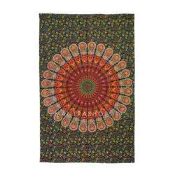 بکدراپ تپستری هندی طرح ماندالا (روتختی یک نفره) کد 449