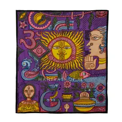 بکدراپ تپستری هندی طرح خورشید (روتختی دو نفره) کد 441