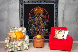 بکدراپ تپستری هندی طرح گانش (روتختی دو نفره) کد 432