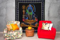 بکدراپ تپستری هندی طرح شیوا (روتختی دو نفره) کد 430