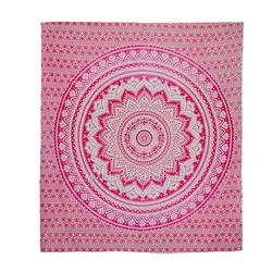 بکدراپ تپستری هندی طرح ماندالا صورتی (روتختی دو نفره) کد 408