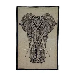 بکدراپ تپستری هندی طرح فیل (روتختی یک نفره) کد 372