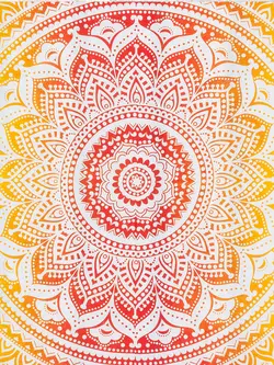 بکدراپ تپستری هندی طرح ماندالا (روتختی دو نفره) کد 190