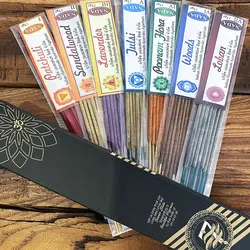 عود دست ساز هندی هفت چاکرا برند Nada Incense حاوی هفت بسته عود