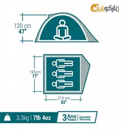 چادر ۳ نفره کچوا مدل mh100