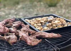 جام آتش و باربیکیو ساج ووک به همراه گریل و درب