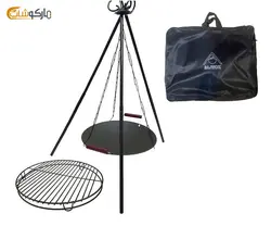 ساج و سه پایه مسافرتی به همراه گریل و کیف برزنتس فوق محکم