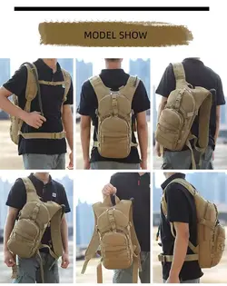 کوله پشتی 15L لیتری با کمل بک 2.5L تاکتیکال Tactical Hydration Backpack Assault Outdoor Hiking Hunting Bag Cycling Camping Water Bag