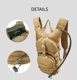 کوله پشتی 15L لیتری با کمل بک 2.5L تاکتیکال Tactical Hydration Backpack Assault Outdoor Hiking Hunting Bag Cycling Camping Water Bag