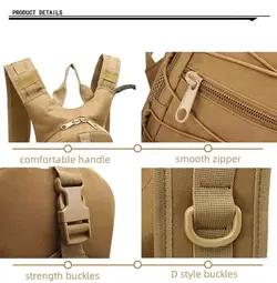 کوله پشتی 15L لیتری با کمل بک 2.5L تاکتیکال Tactical Hydration Backpack Assault Outdoor Hiking Hunting Bag Cycling Camping Water Bag