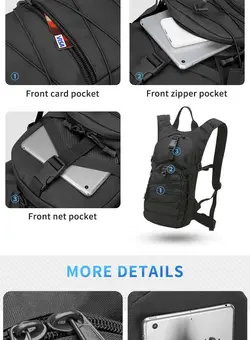 کوله پشتی 15L لیتری با کمل بک 2.5L تاکتیکال Tactical Hydration Backpack Assault Outdoor Hiking Hunting Bag Cycling Camping Water Bag