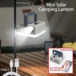 چراغ چادر کمپینگ شارژی خورشیدی مدل  ZJ-1558-B دارای پاوربانک