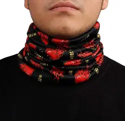 دستمال سر و گردن کوهنوردی اسکارف زمستانی طرح قلب اتشین
