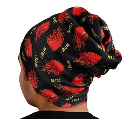 دستمال سر و گردن کوهنوردی اسکارف زمستانی طرح قلب اتشین