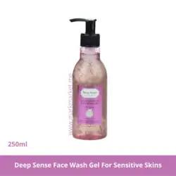 ژل شست و شوی صورت مناسب پوست های حساس حاوی روغن آملا با رایحه گلاب دیپ سنس