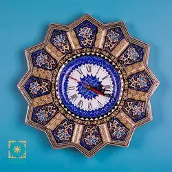 ساعت دیواری خاتم کاری  کد 54