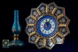 ساعت دیواری خاتم کاری  کد 54