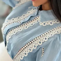 شومیز زنانه مجلسی کتان کریستال مدل سلنا کد 114