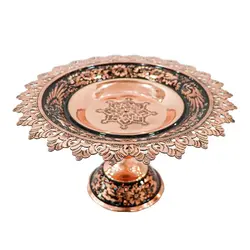 شیرینی خوری مسی مدل الماس تراش کد 116