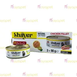 کنسرو شایر مخصوص گربه نچرال 90 گرمی مرغ (پک 3 عددی)