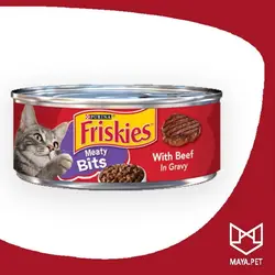 کنسرو گربه فریسکیز گوشت گاو 160 گرمی | مایاپت
