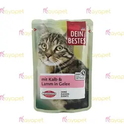 پوچ گربه 100 گرمی دین بست گوشت گوساله و بره در ژله | مایاپت