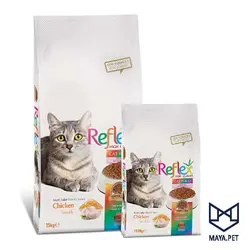 غذای خشک گربه بالغ رفلکس طعم مرغ مولتی کالر 3 کیلویی | مایاپت