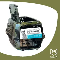 باکس حمل طرح دار سبز ارتشی M-PETS مخصوص سگ و گربه | مایاپت