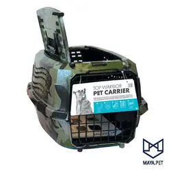 باکس حمل طرح دار سبز ارتشی M-PETS مخصوص سگ و گربه | مایاپت