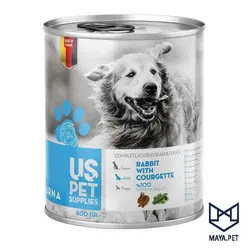 کنسرو سگ یو اس پت خرگوش کدو سبز 400 گرم | مایاپت