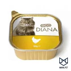 کنسرو کاسه ای گربه اکو دیانا با طعم مرغ 100 گرم | مایاپت