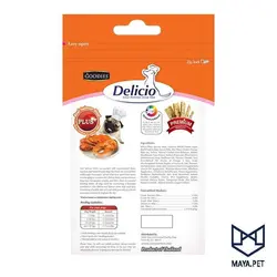 تشویقی سگ دلیشیو سالمون با مرغ و هویج 70 گرم | مایاپت