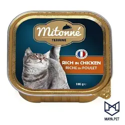 کنسرو کاسه ای گربه میتون با طعم برنج و مرغ 100 گرم | مایاپت