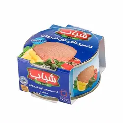 کنسرو ماهی تن در روغن سویا کلیددار180گرمی شباب