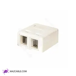 باکس قوطی کبریتی دو پورت شبکه و تلفن | کارن شبکه