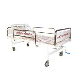 تخت بیمارستانی خانگی یک شکن پایه ثابت مکانیکی - مدیکال اید