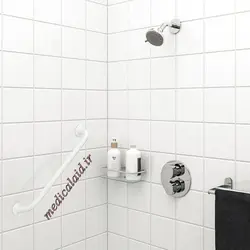 دستگیره کمکی سالمند سفید 60cm - مدیکال اید