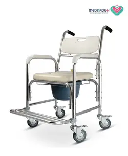 ویلچر حمام چهار چرخ سفید زیکلاس مد Zyklusmed Bath wheelchair- white color - فروشگاه تجهیزات پزشکی و آرایشی مدکده