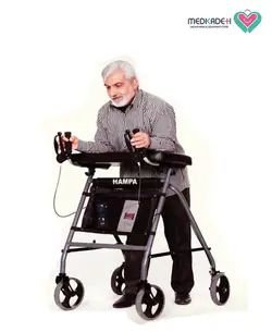 واکر چهار چرخ ایستاشو Four-wheeled walker