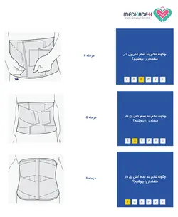 شکم بند تمام کش پل دار منفذ دار پاک سمن paksaman 145