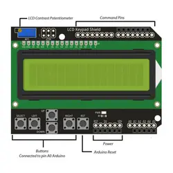 شیلد LCD کاراکتری 1602 آردوینو