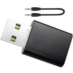 دانگل گیرنده بلوتوث رمئو مدل USB+AUX با رابط یو اس بی و کابل صدا