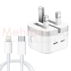 شارژر 35 وات اپل مدل Dual Port USB-C به همراه کابل شارژ